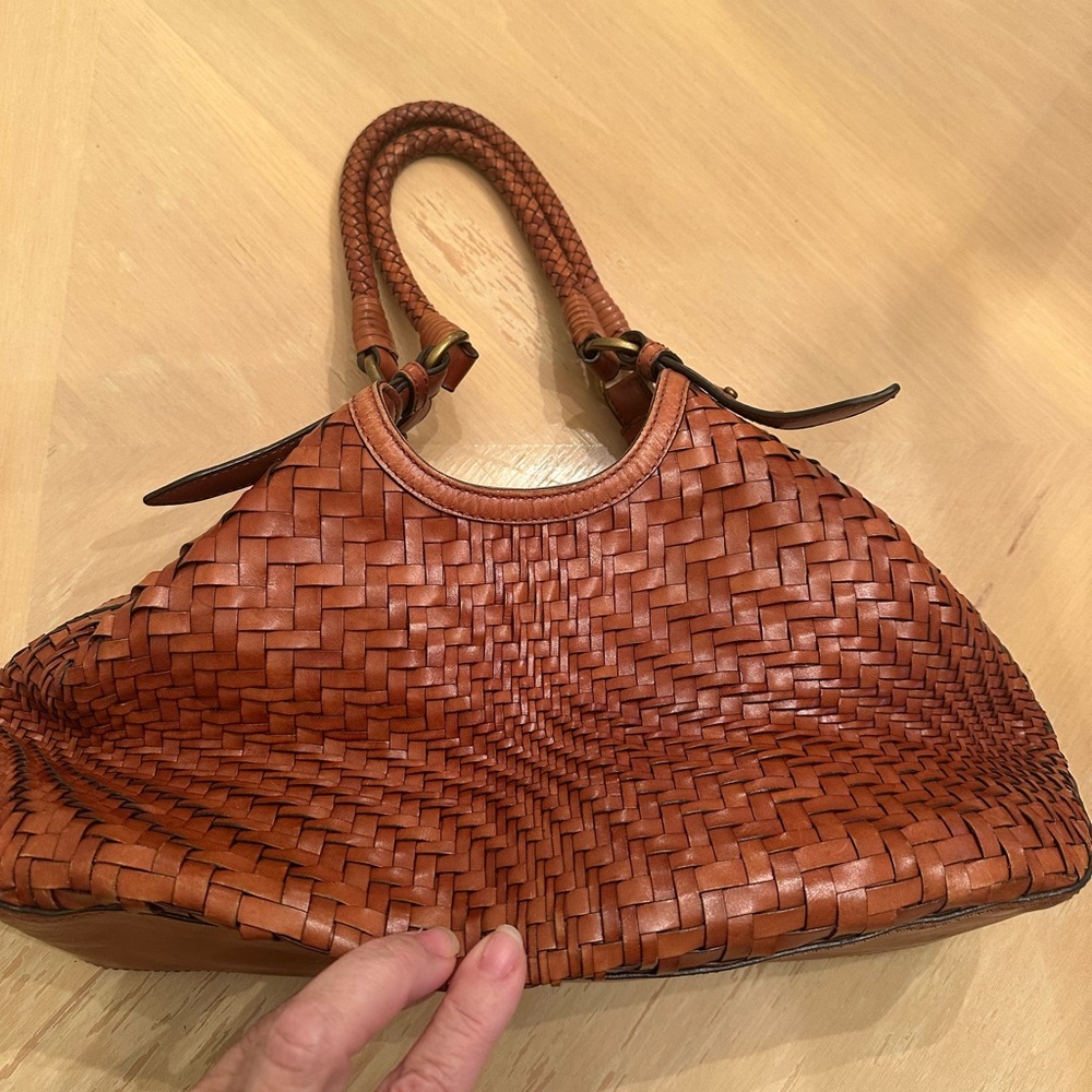 Cole Haan woven leather handbag - classic and stunning!